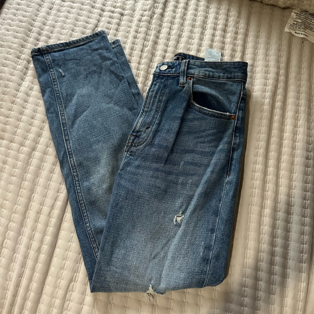 Zoe natural high rise ankle straight Jeans